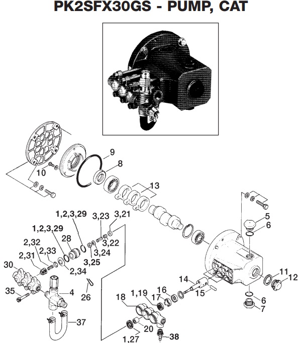 @SFX30GS pump repair parts